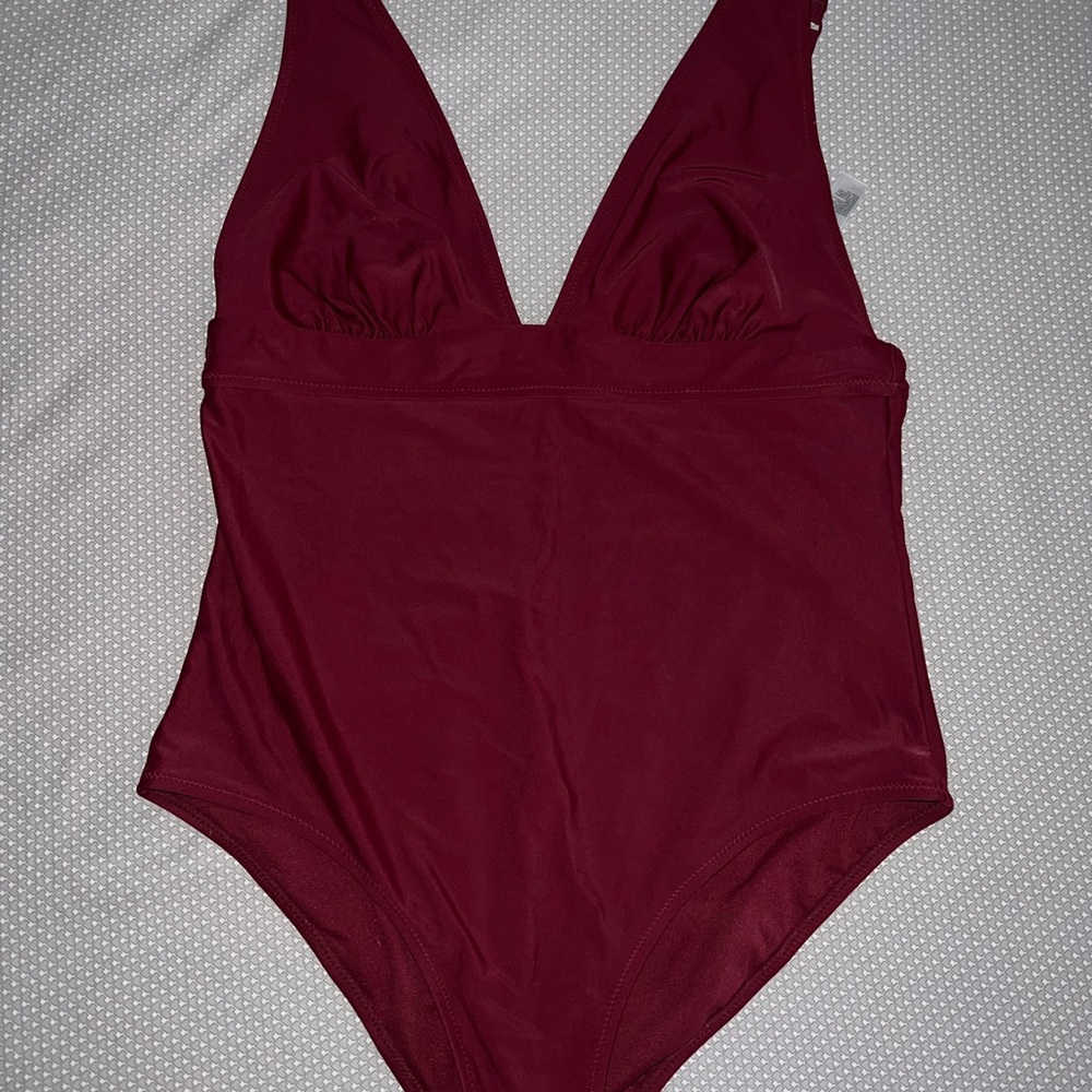 Deep Red One-Piece Swimsuit